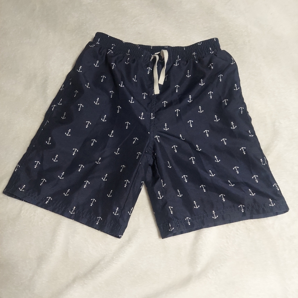 Navy Anchor Kids Swim Trunks Boys 10 Shorts